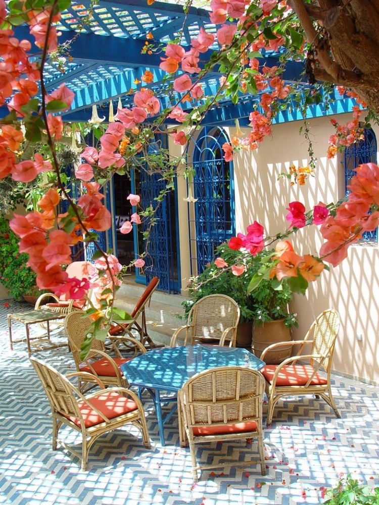 décoration-jardin-extérieur-provence-mediterranée-fleurs-grimpantes