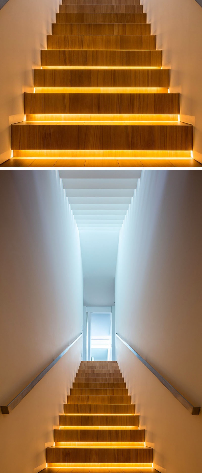 escalier intérieur droit de design-moderne-marches-éclairage-indirect