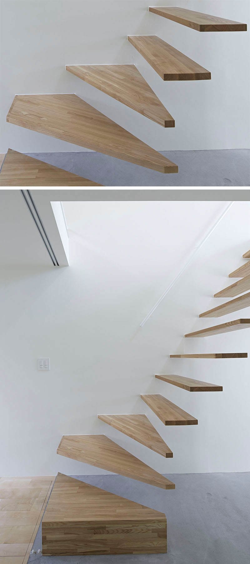 escalier-intérieur-original-marches-flottantes-trinagulaires-rectangulaires