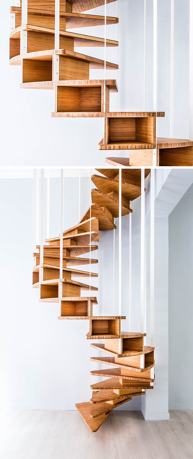 escalier-intérieur-tournant-design-original-rangements-marches-bois