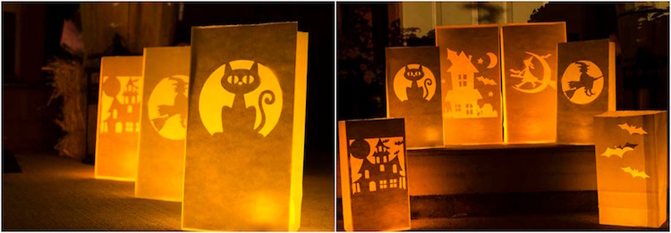 lanterne en papier -motifs-halloween-sacs-papier