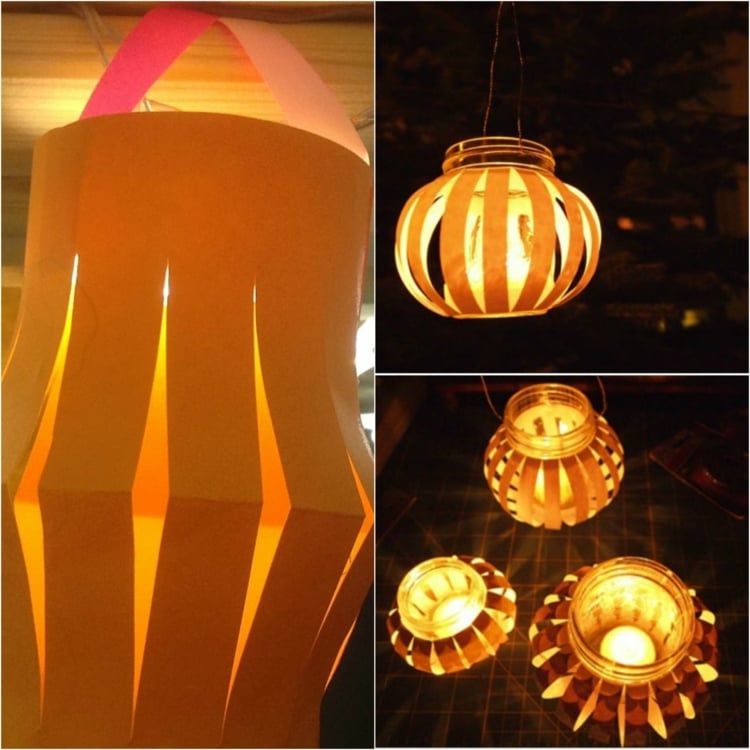 lanterne en papier -suspendre-idée-bricolage-automne