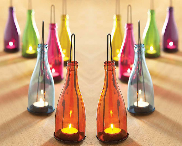 lanternes-jardin-bouteilles-verre-teinté-utilisation-extérieure
