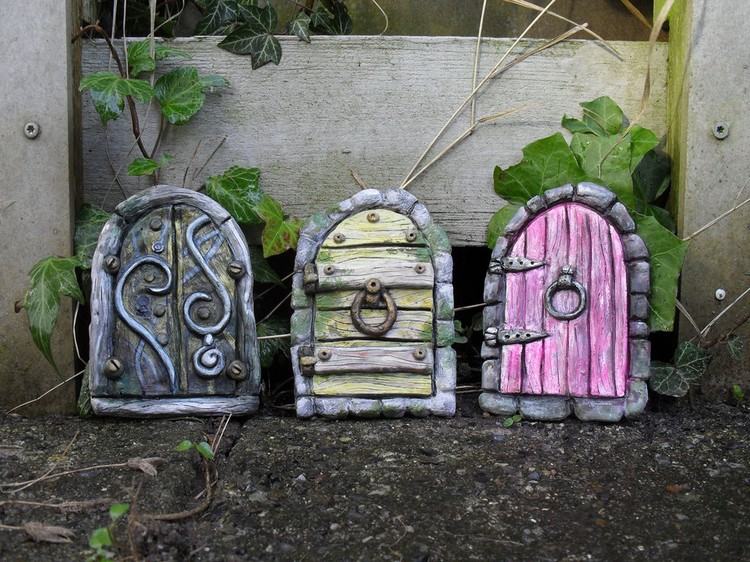 poterie de jardin -portes-gnomes-décoratives-argile