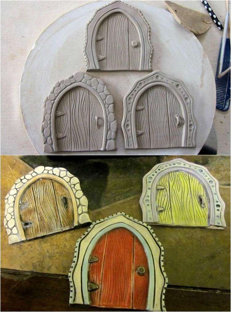 poterie de jardin -portes-gnomes-diy-argile