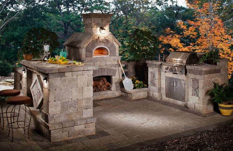 Barbecue en pierre pour équiper la cuisine d'été en 35 idées ... Cheminée Exterieure Créatif