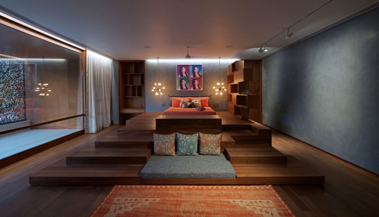 chambre-coucher-lit-plate-forme-niveaux-bois-exotique