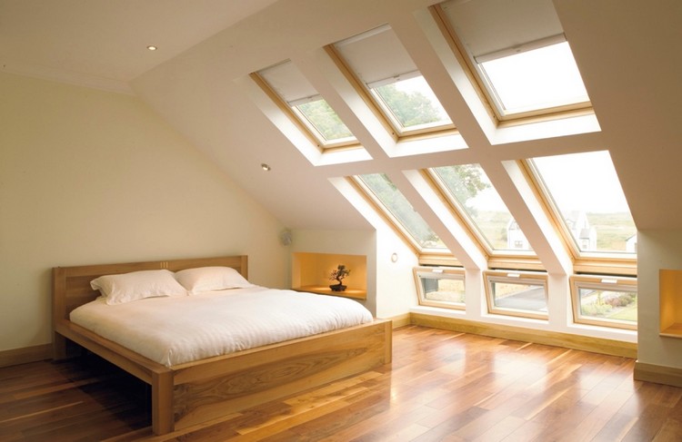Chambre sous combles en 25 idées d'aménagement tendance Parquet inspiration Chambre