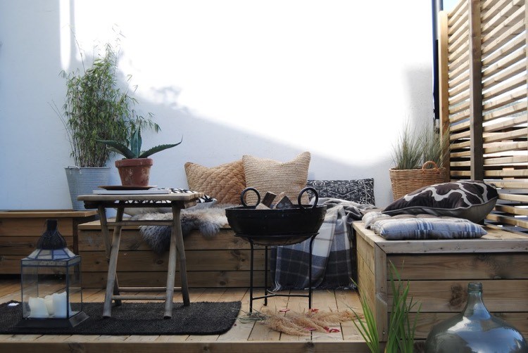 Décoration balcon en automne – 30 idées pour y créer une ambiance cosy Balcon Fermé inspiration