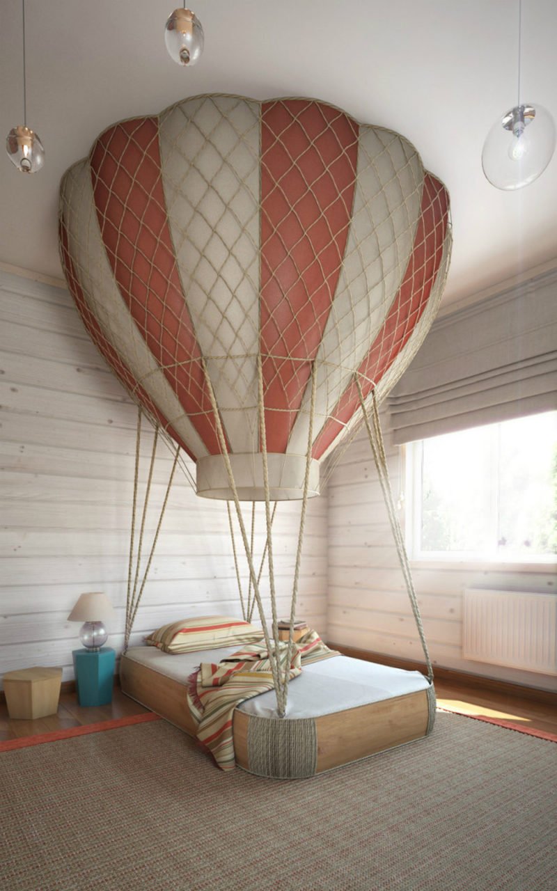 décoration-intérieur-chambre-enfant-lit-design-original-forme-montgolfière