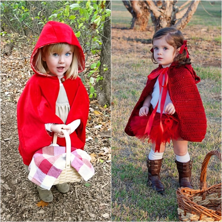 déguisement Halloween enfant -Petit-Chaperon-Rouge-tutu-gilet-tricoté-rouge-panier