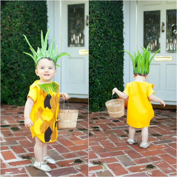 déguisement Halloween enfant -costume-ananas-faire-soi-même