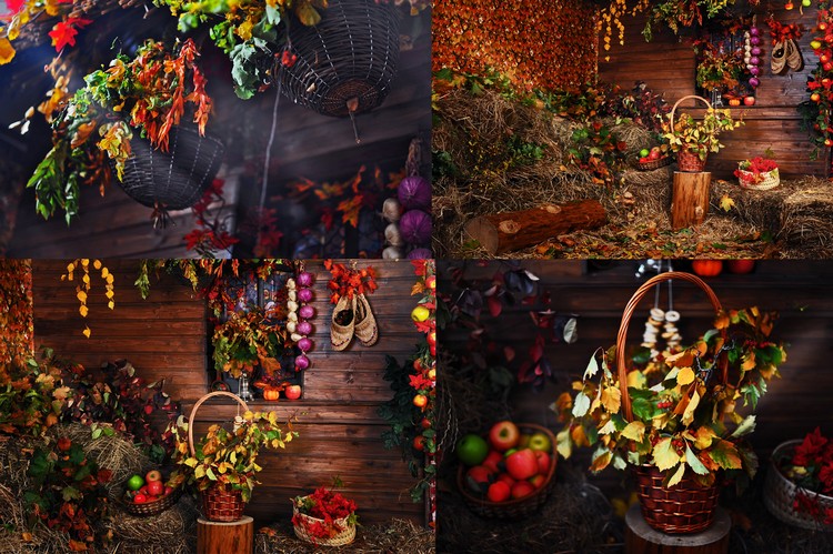 décoration-extérieure-automne-esprit-rustique-bois