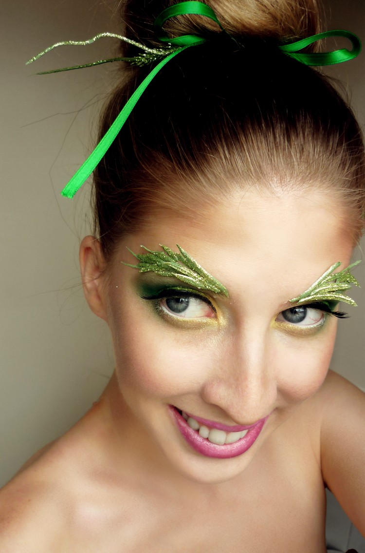 maquillage-halloween-femme-2016-tinkerbell-vert-rose