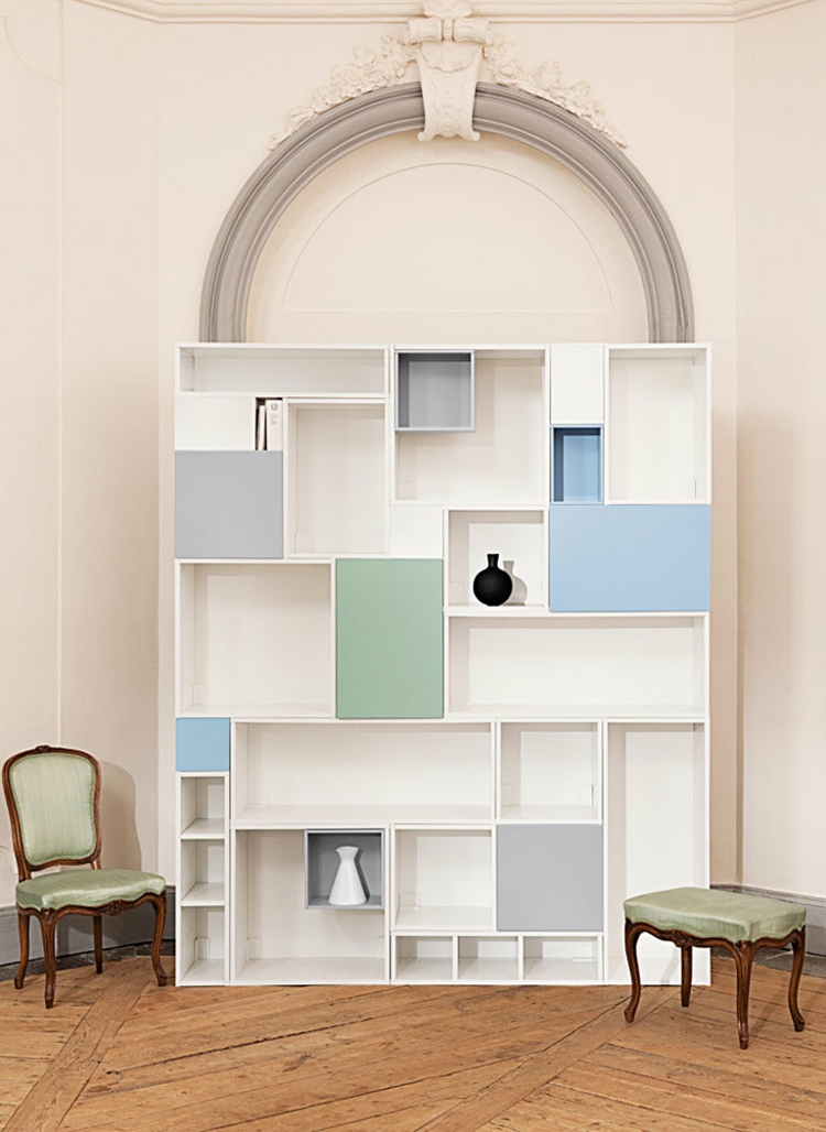 meubles ikea bibliothèque-rangement-mural