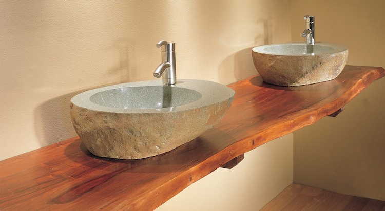 Plan de travail salle de bain en bois pour tous les styles- 20 inspirations