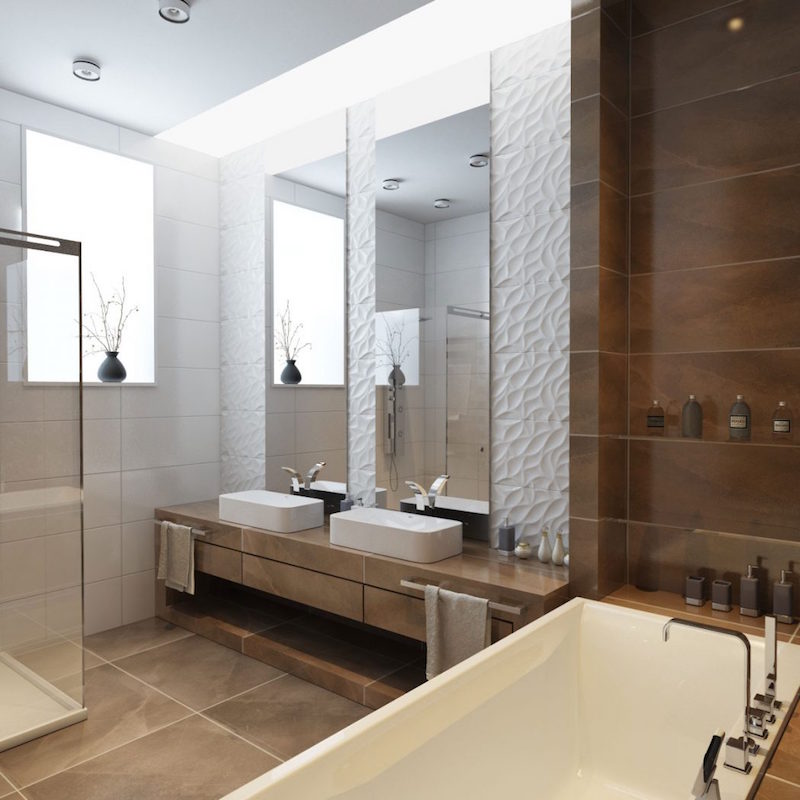 salle-bain-design-carrelage-blanc-effet-3D-appartement-Odessa-ST-Architects