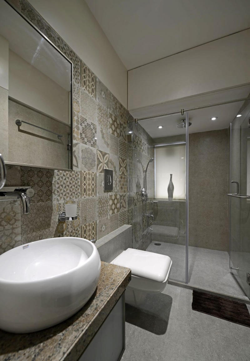 salle de bain de design moderne-2016-carreaux-ciment-beige-Mumbai-Evolve