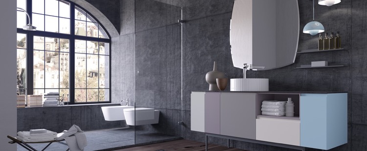 salle de bains design -meuble-vasque-couleurs-pastel-étagères-vasque-ronde-Comp_26 Gorge