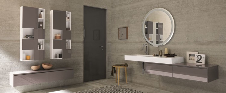 salle de bains design -module-mural-gris-laqué-blanc-miroir-rond-Comp_5 Tulle