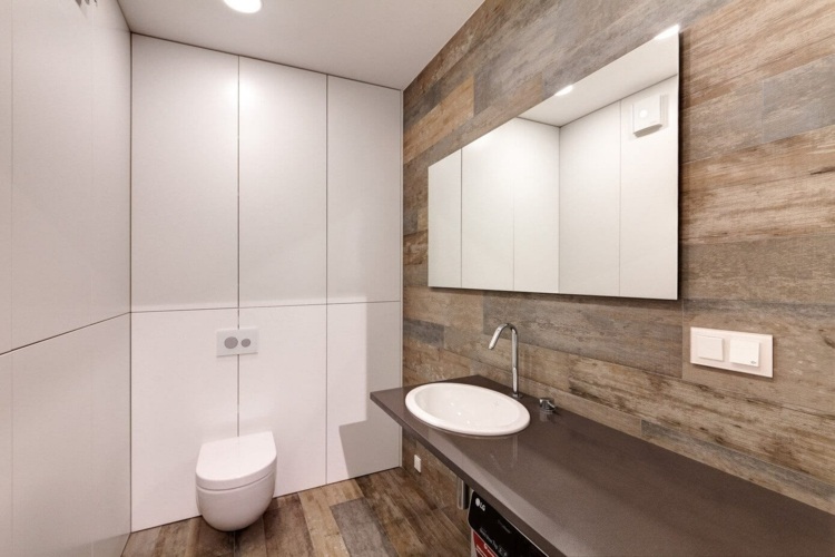 Salon gris et blanc, chambre cosy et salle de bains moderne Salle de bain moderne 2017