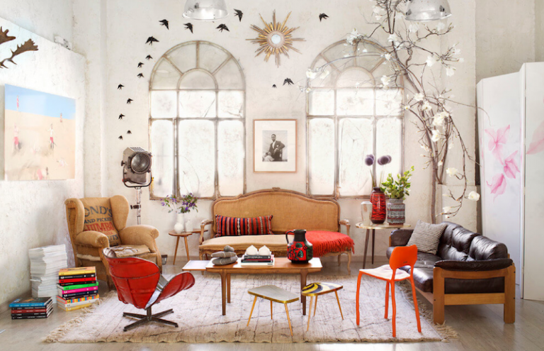 salon-meublé de style éclectique studio-design-Espagne-Manolo-Yllera