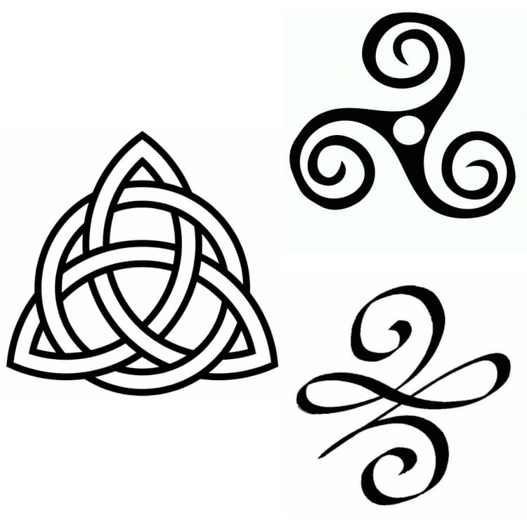 symbole-force-celte-tatouage-variantes-stylisées-3-cornes-Odin