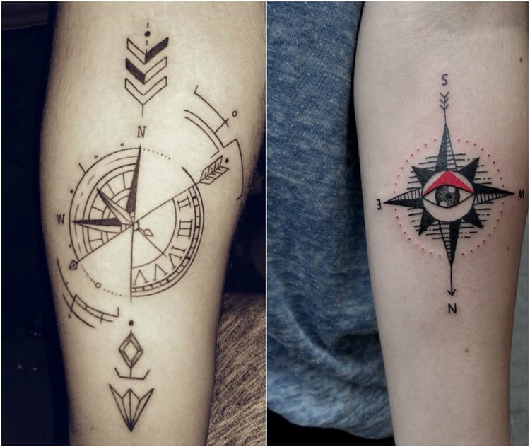 tatouage-rose-des-vents-flèches-oeil-signification-symboles