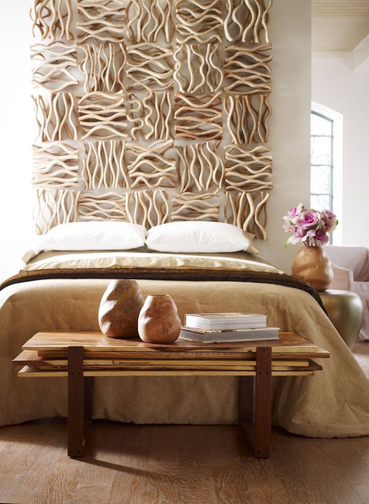 tete de lit bois flotté -design-moderne-bout-lit-bois