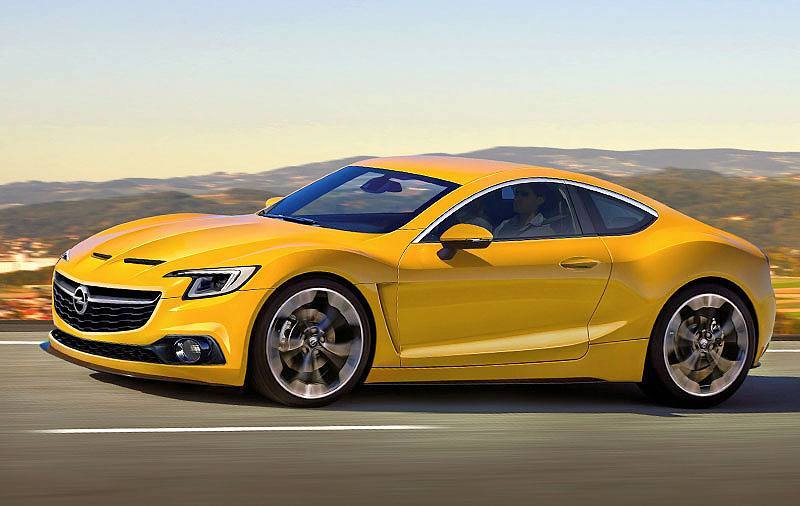 voiture Opel GT-coupé-jaune-voiture-sportive-vitesse