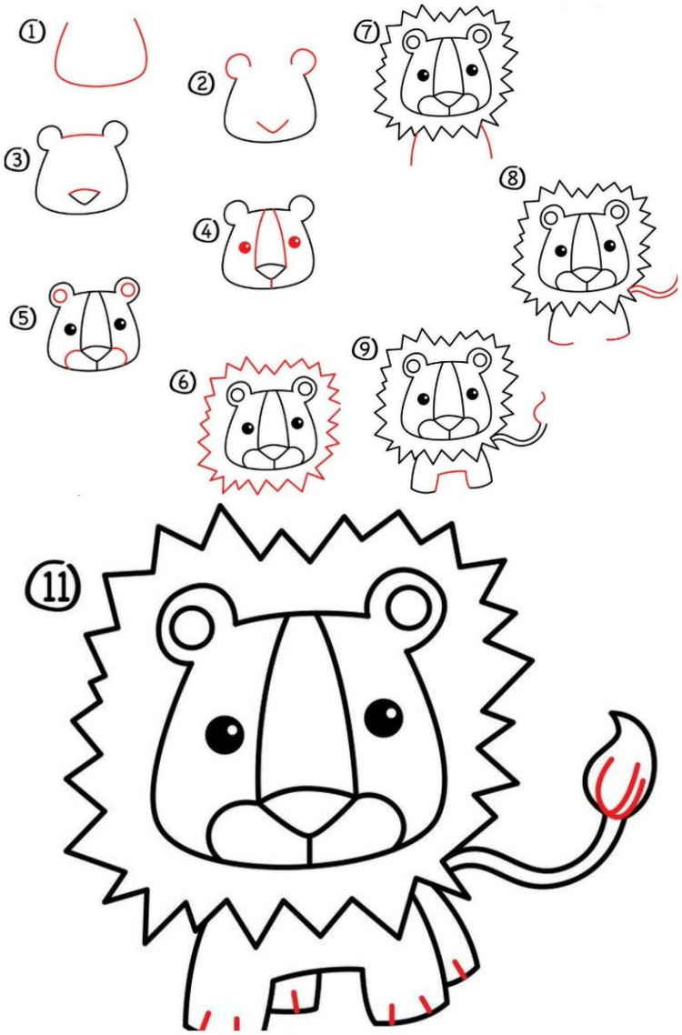 apprendre-dessiner-enfants-lion-criniere-idees