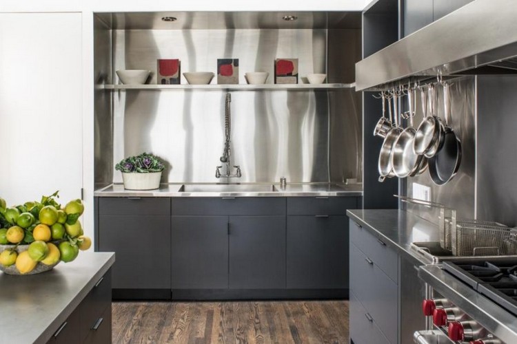 Crédence de cuisine originale en 30 idées d'aménagement tendance Inox désign Dosseret