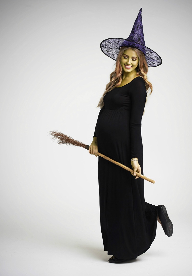 déguisement-femme-enceinte-costume-halloween-sorcière-robe-noire