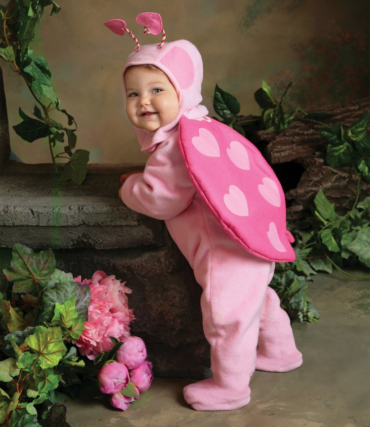 déguisement-halloween-fille-ladybug-costume-rose-bébé