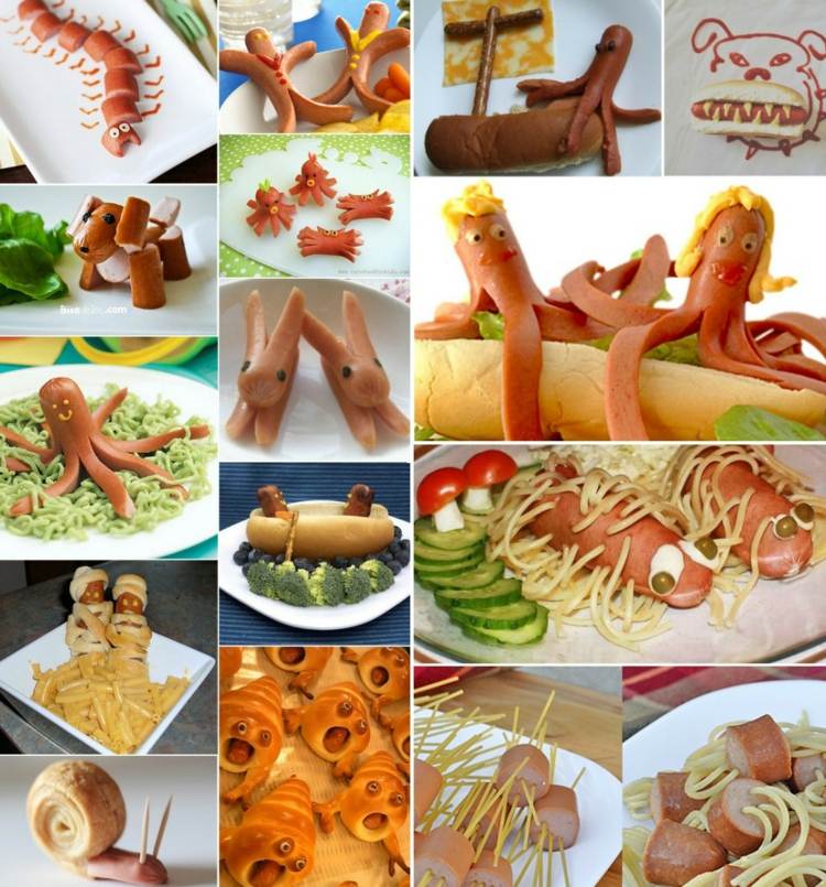 idées-repas-enfant-original-saucisses-hot-dog-formes-variées