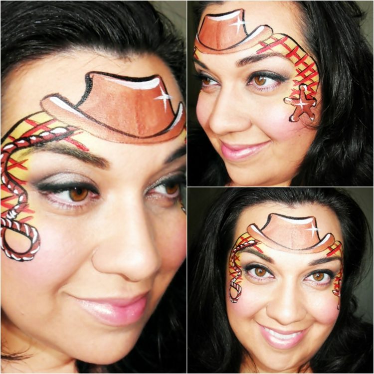 maquillage-déguisement-cowgirl-femme-face-painting