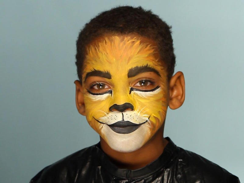 maquillage Halloween enfant garçon face-paint-lion-sympa