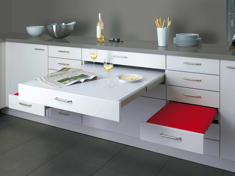 meubles gain de place design-cuisine-moderne-table-sieges-escamotables