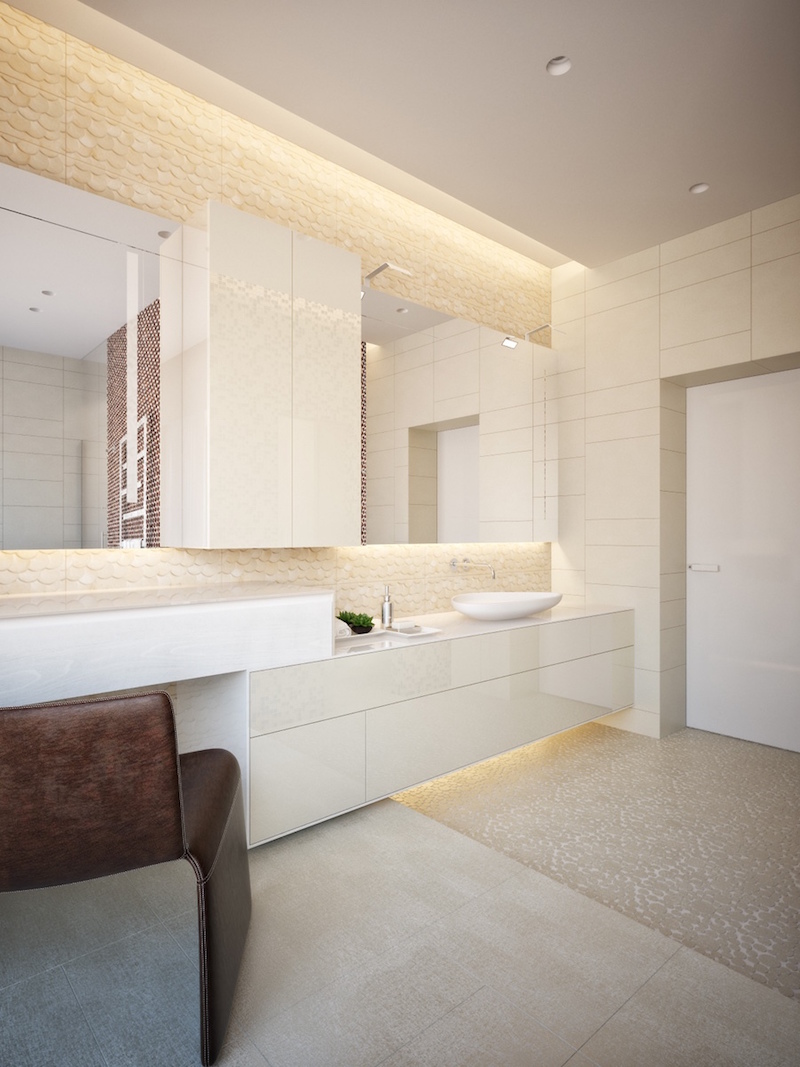 pierre naturelle beige-meubles-blancs-salle-bain-design-moderne