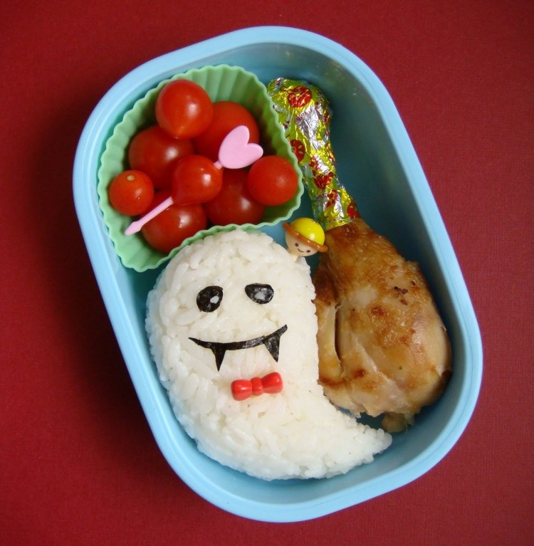 repas-enfant-original-poulet-riz-boîte-lunch-déjeuner-école