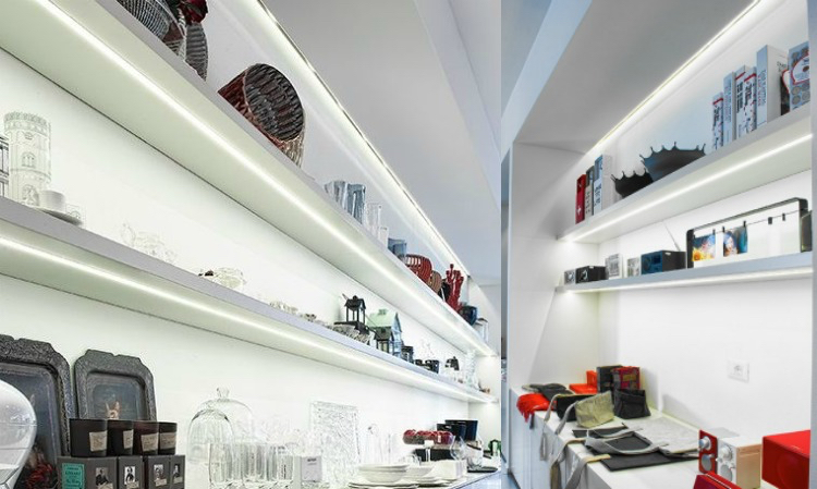 ruban LED encastrable au-dessous des etagères murales- Tribeca ruban LED encastrable-au-dessous-etageres-murales-tribeca