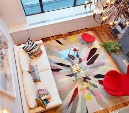 tapis multicolore