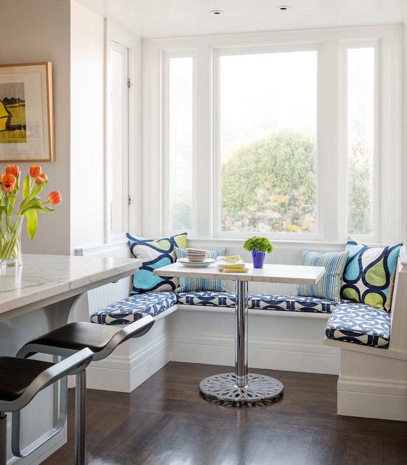 Banc d'intérieur au rebord de la fenêtre 40 idées chic en styles ... Cuisine désign Banquette