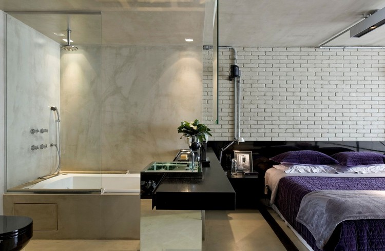 beton-cire-sol-chambre-cosy-parement-brique-salle-bain