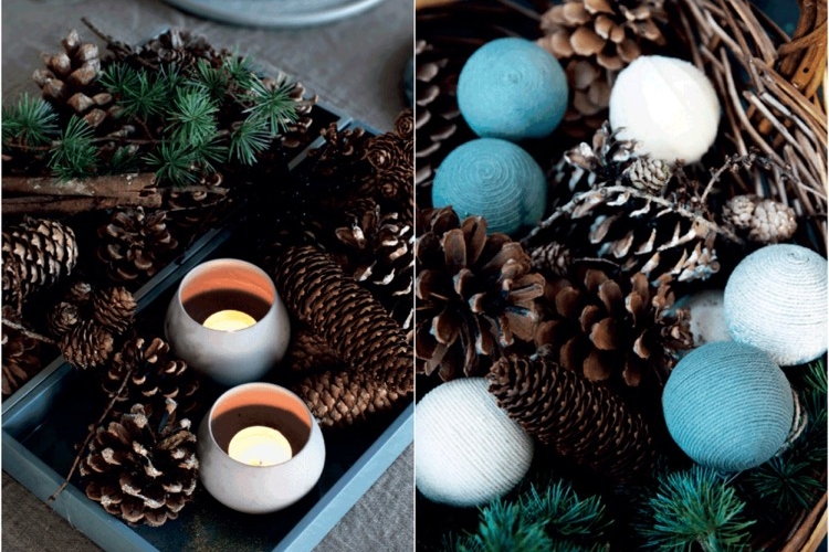 Centre de table Noël à faire soi-même – la cerise sur le gâteau de la table