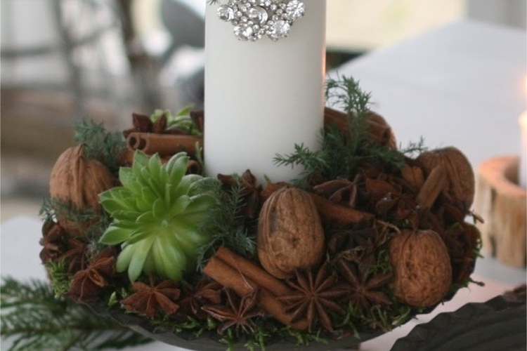 Centre de table Noël à faire soi-même – la cerise sur le gâteau de la table