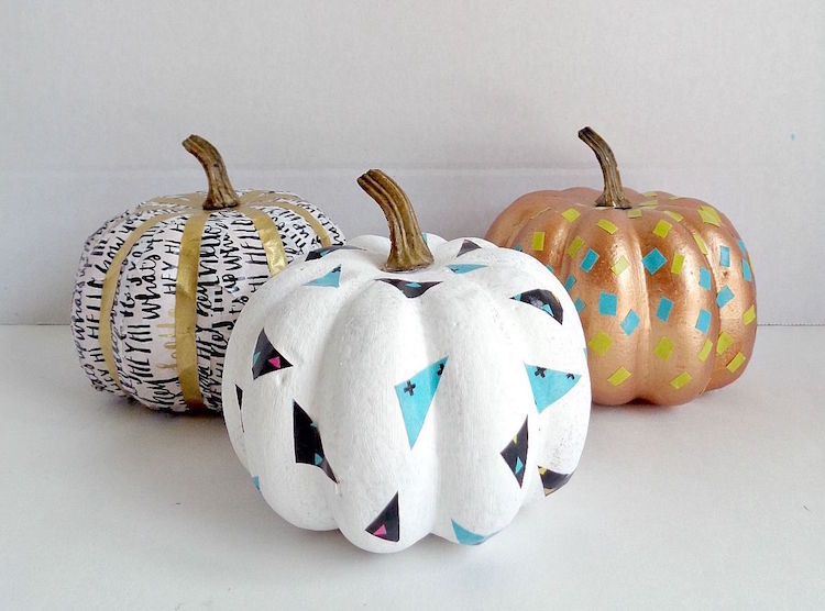 citrouille-pour-halloween-decorative-peinture-acrylique-blanc-cuivre-figurines-washi-tape-washi-tape