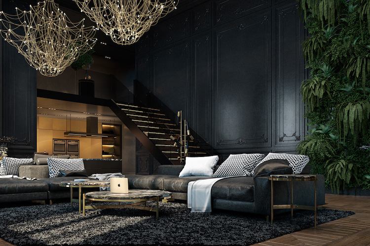 Couleur gris anthracite en déco –idées nobles pour l'intérieur ... Simples décor Lustres