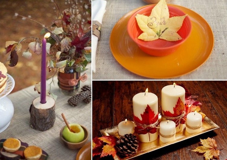 déco table automne-ambiance-cosy-tons-chauds-bougie-decorative