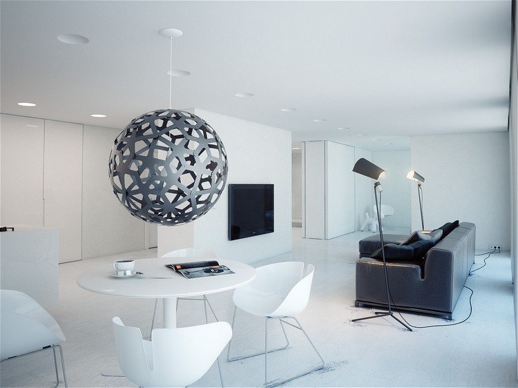 decoration-bureau-blanc-noir-suspension-meubles-minimalistes